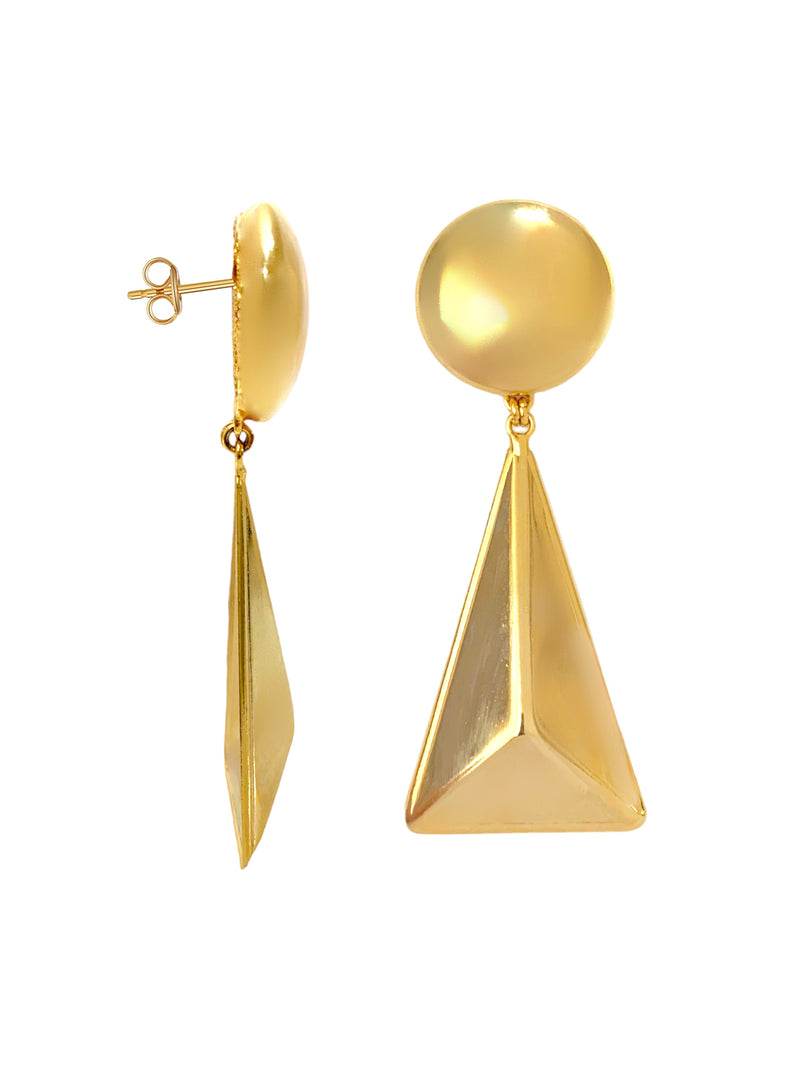Orecchini Botton Long Triangle