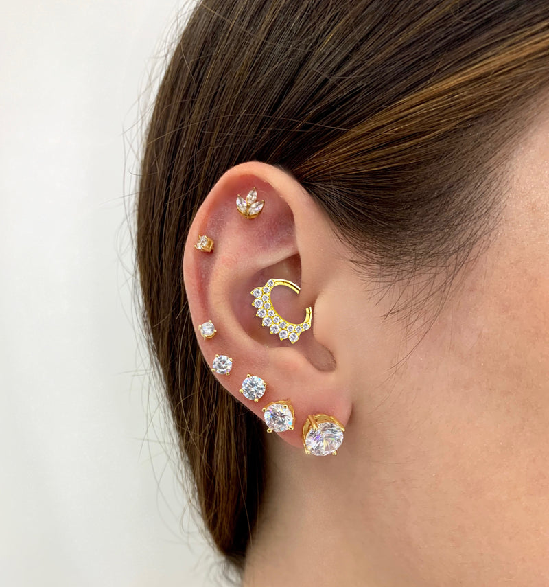 Piercing oval merletto