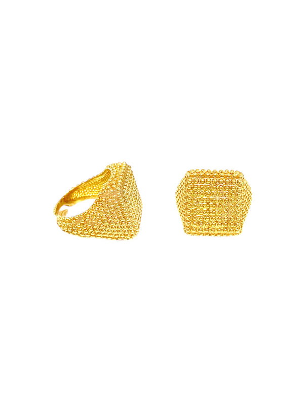 Chevalier square pomellato ring