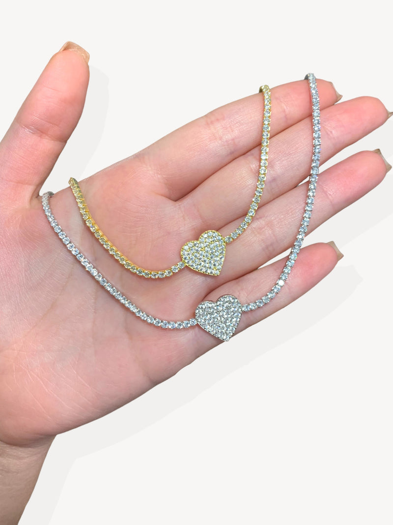 Choker Luxury love zirconi