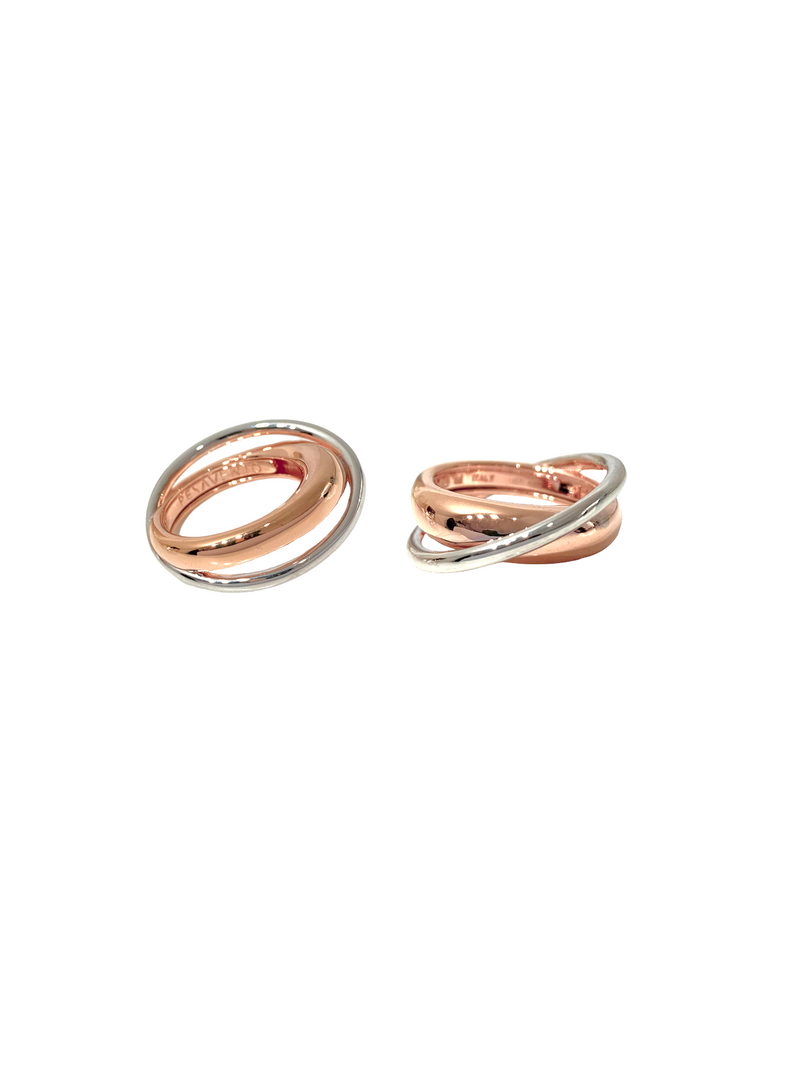 Anello incrocio tondo
