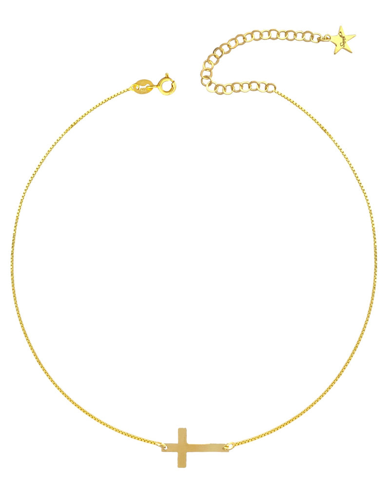 Choker con croce al lato
