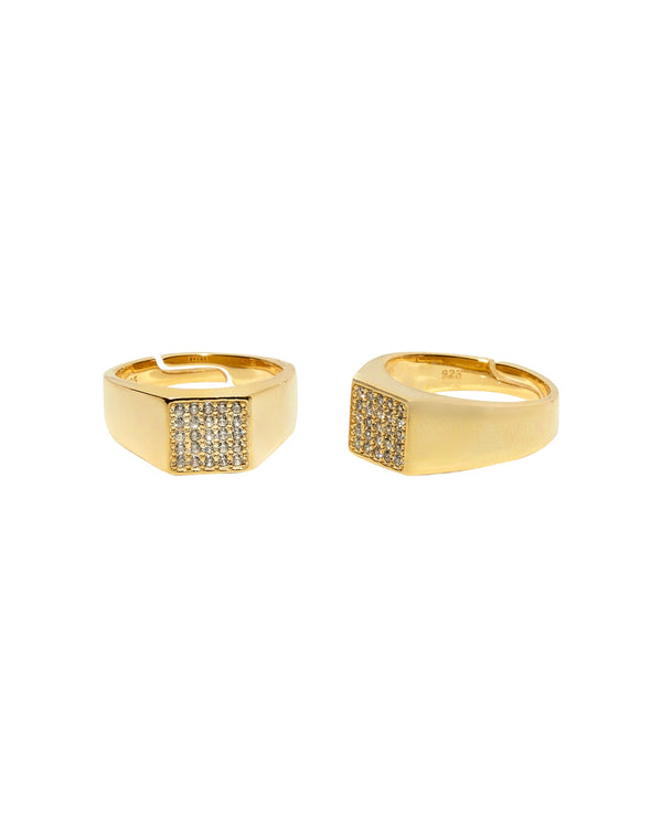 Anello Chevalier mini square
