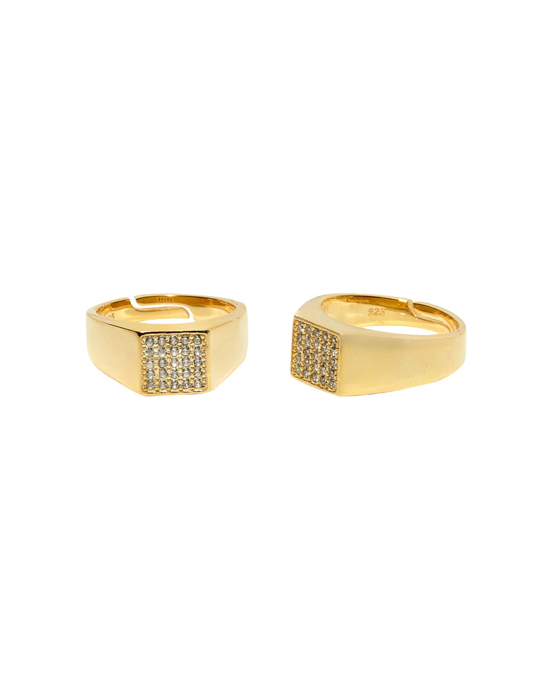 Anello Chevalier mini square