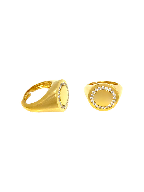 Round Chevalier ring