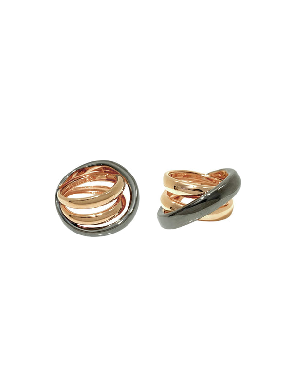 Anello incrocio black