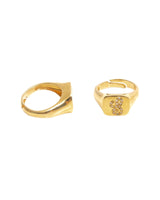 Anello Chevalier letter Luxury Square
