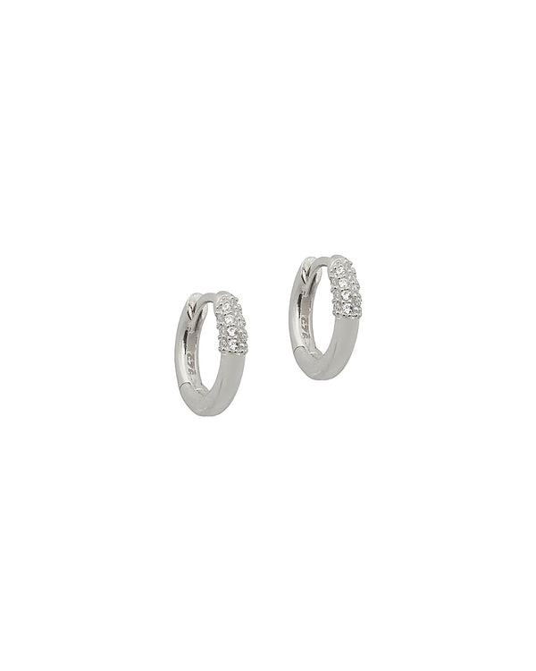 Double baguette mini hoops
