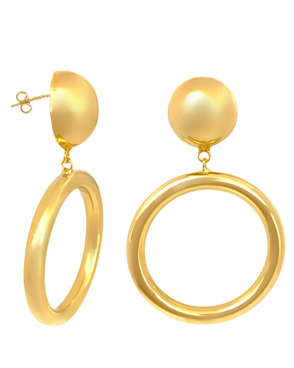 Circles with button on the lobe