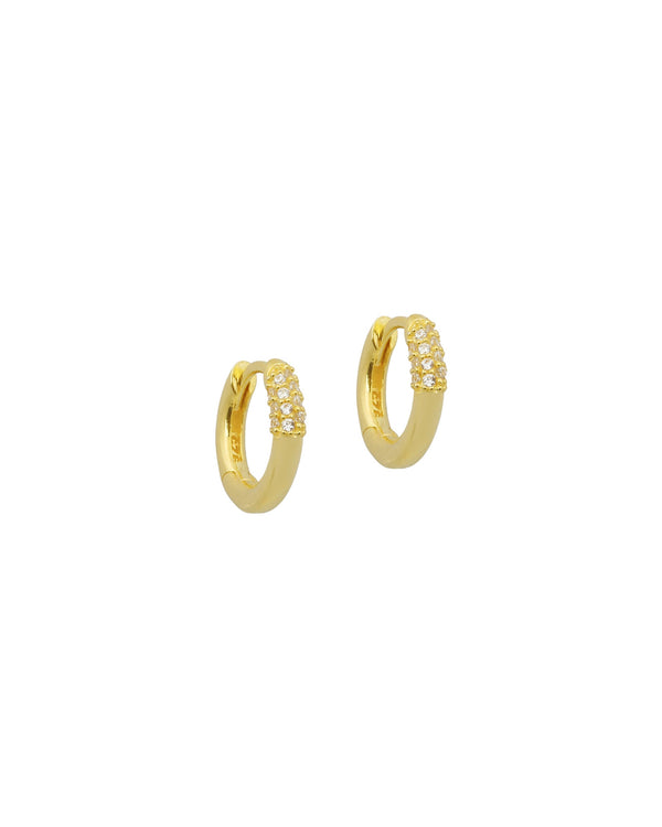 Double baguette mini hoops