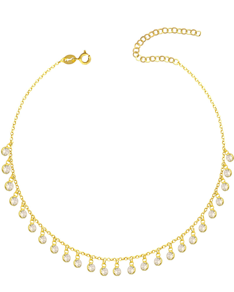 Necklace with pendant zircons