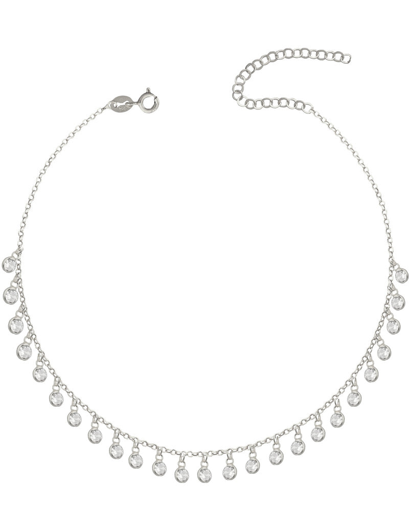 Necklace with pendant zircons
