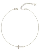 Choker con croce al lato