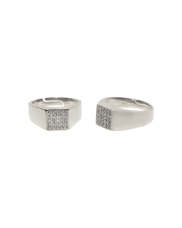Anello Chevalier mini square