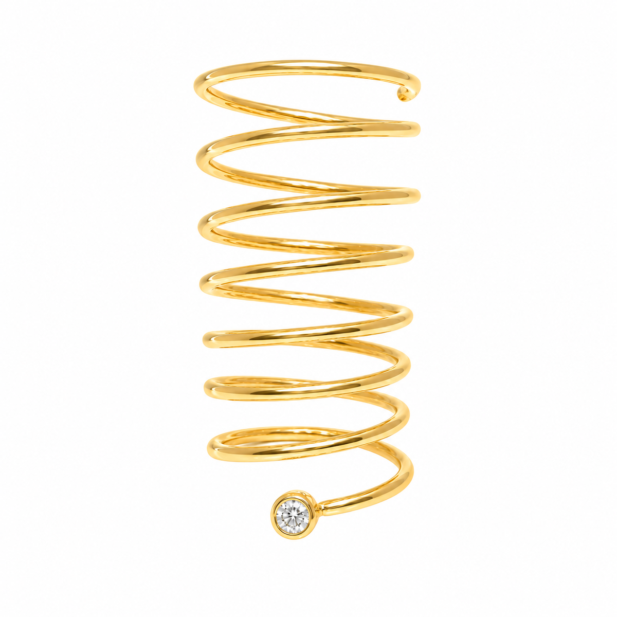 Luxury spiral ring