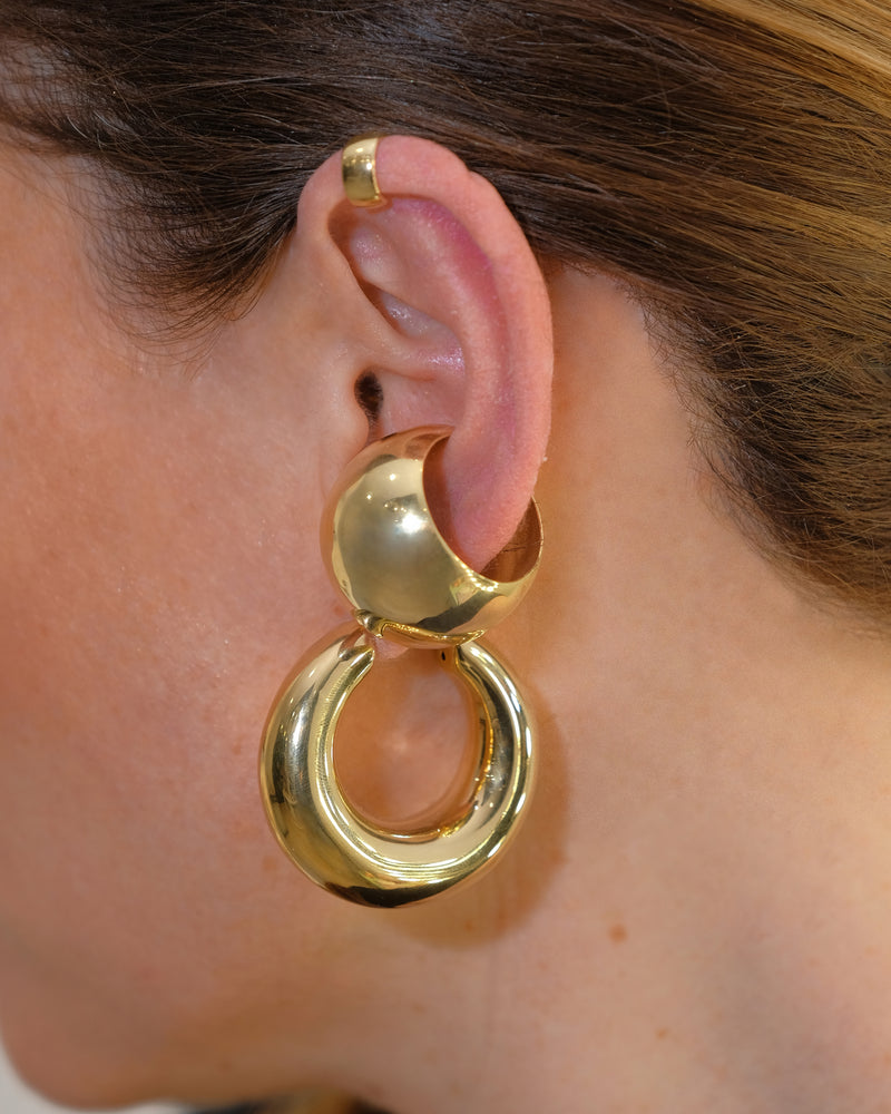 Double smooth ear cuff