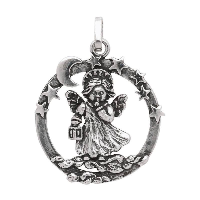 Charm medaglione angelo