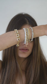 Bracciale semi rigido cuore