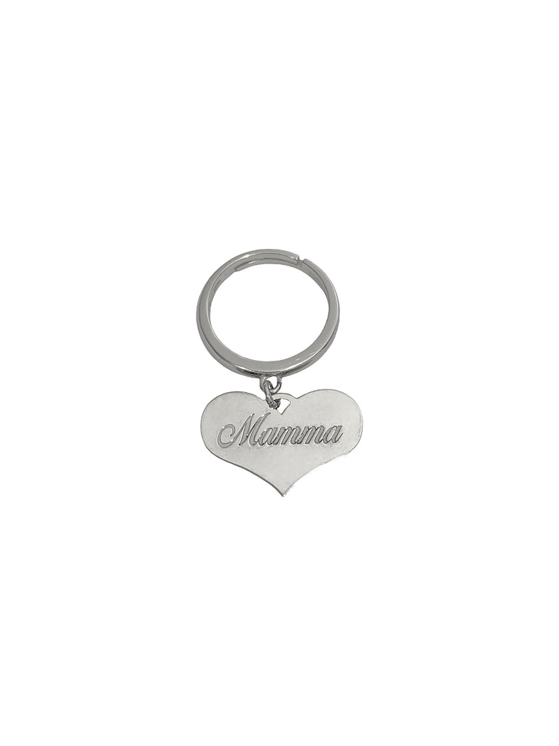 Anello charm cuore personalizzabile