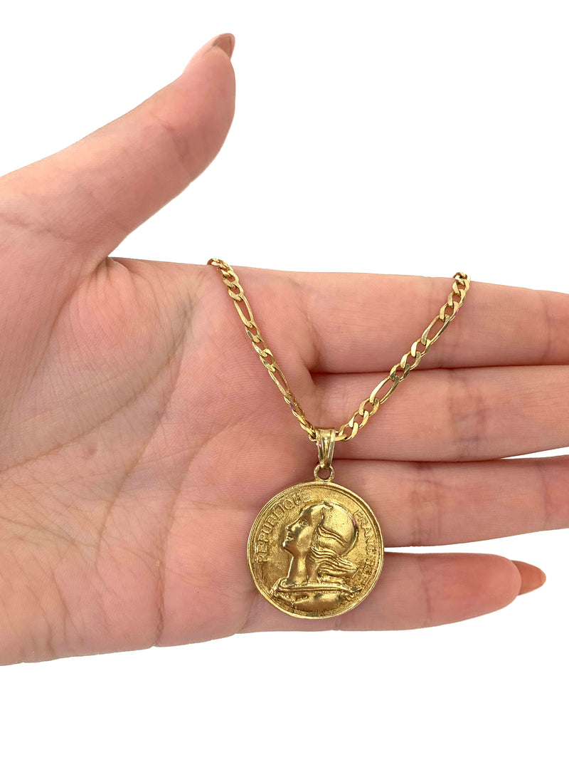 Necklace with ancient coin