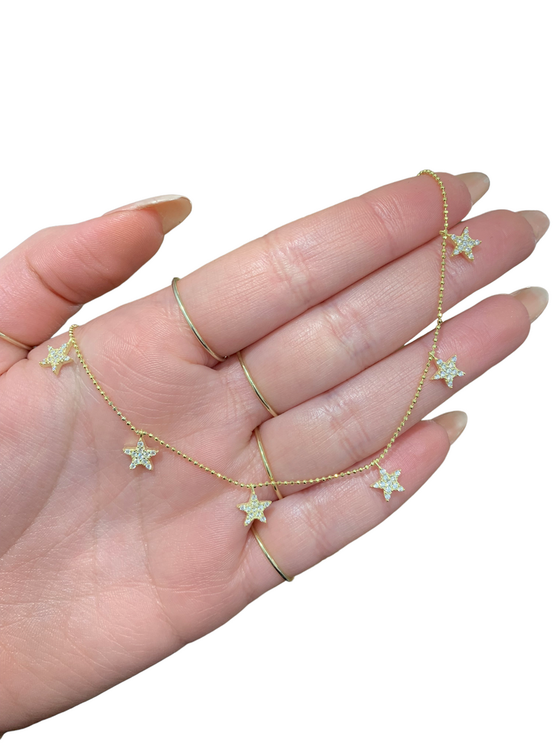 Collana con stelle pendenti luxury