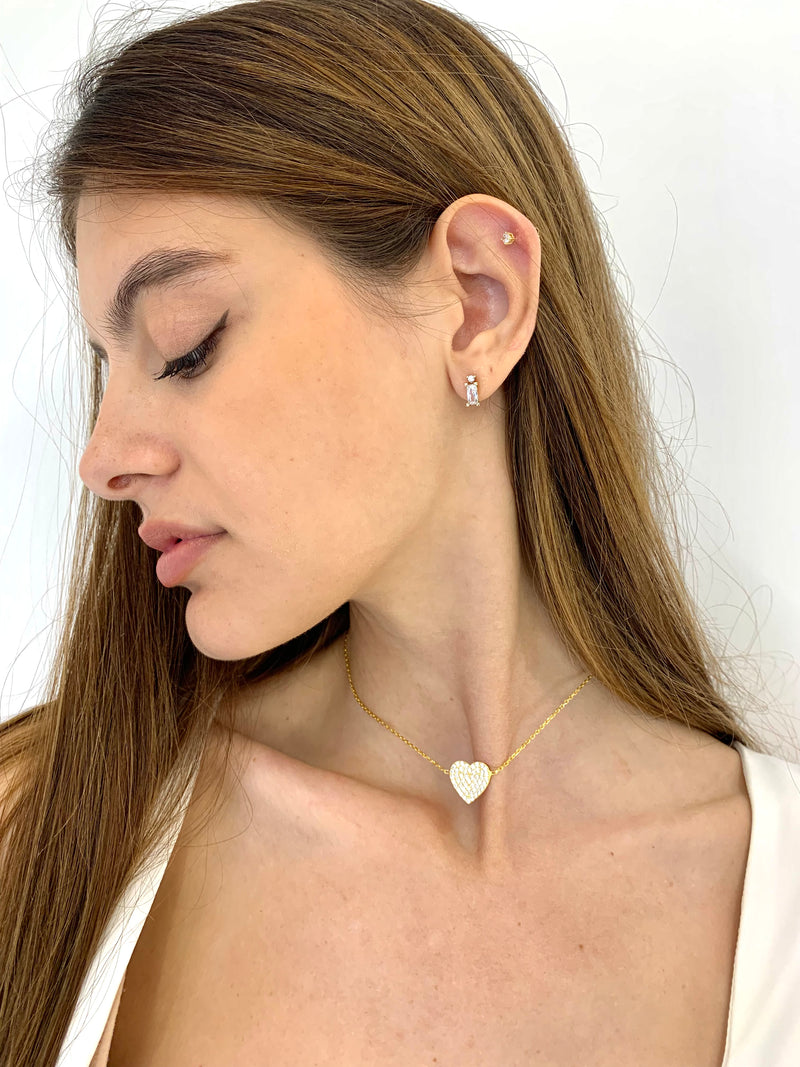 Love necklace with zircons
