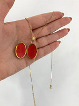You & me oval necklace