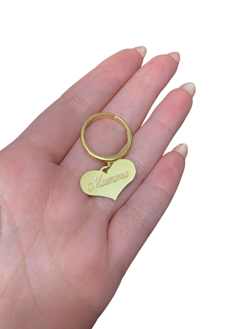 Anello charm cuore personalizzabile