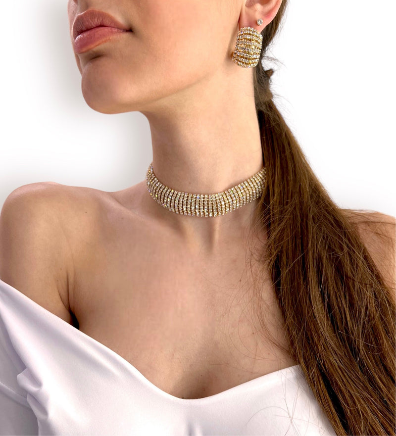Choker Swarovski infinity