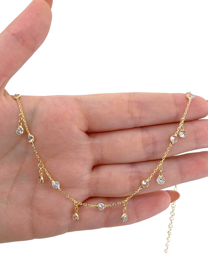 Collana con zirconi a giro