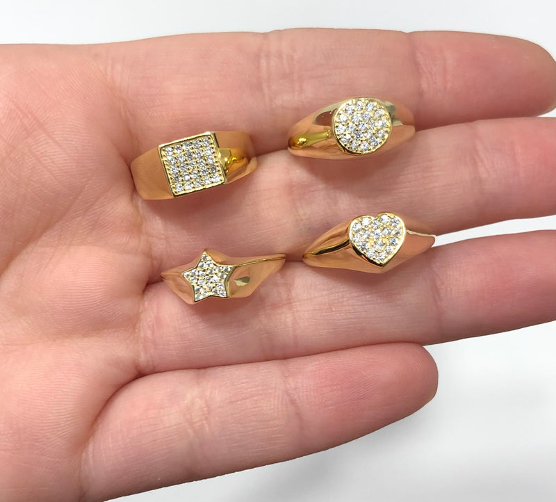 Anello Chevalier mini square