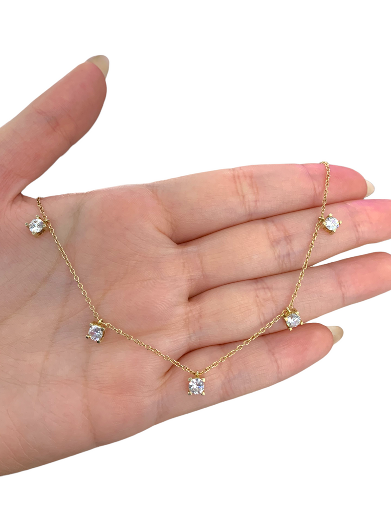 Multi zirconia necklace