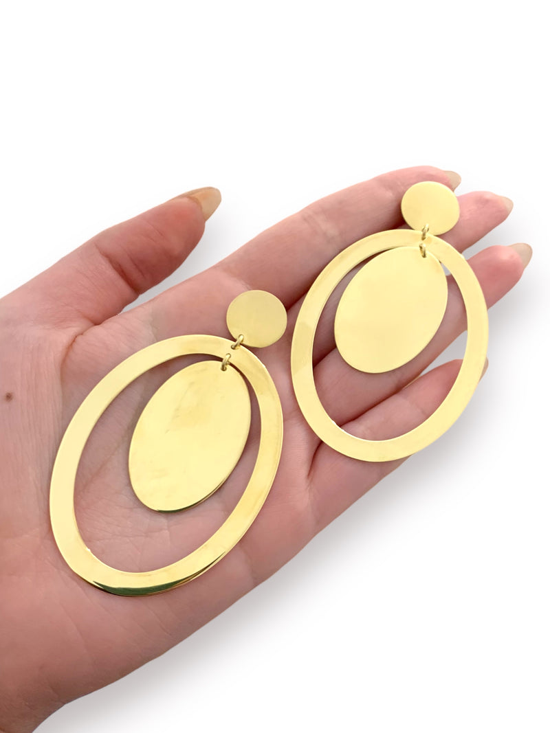 Orecchini oval slim mosk