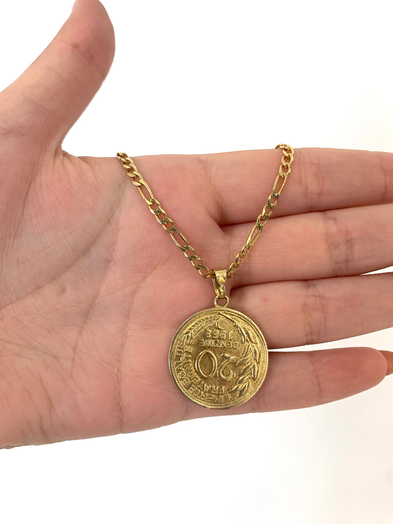 Necklace with ancient coin