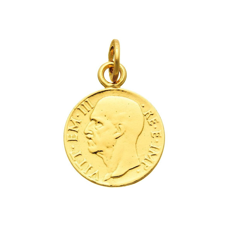 Vittorio emanuele gold coin charm