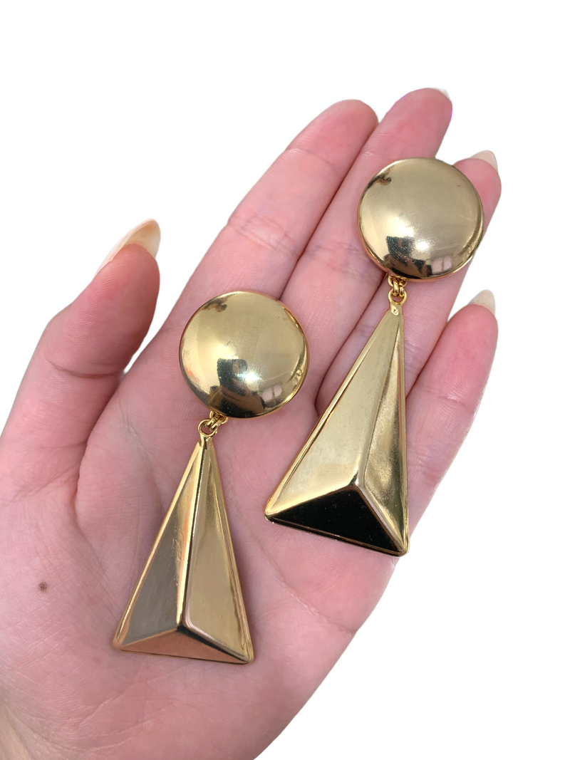 Orecchini Botton Long Triangle